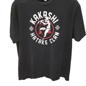 Naruto Shippuden Shirt Mens Medium‎ Black Kakashi Hatake Clan Ripple Junction XL